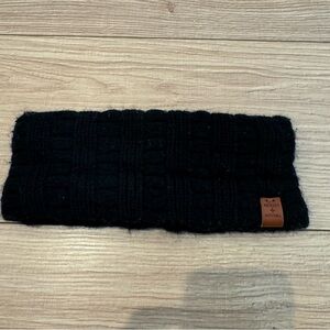 Bickley + Mitchell Black Fuzzy Ear Warmer Headband